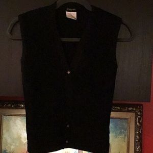 Authentic CHANEL Suede/lambskin sweater vest